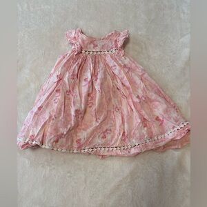 Savannah pink summer dress Easter 24 month 2T floral button down back